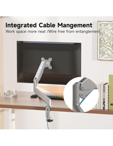 Soporte de Monitor Suptek Ajustable 17-27" Plata 6 kg