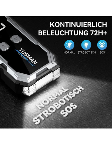 Arrancador de Salto YUSMAN 5000A 12V Portátil con Luz LED