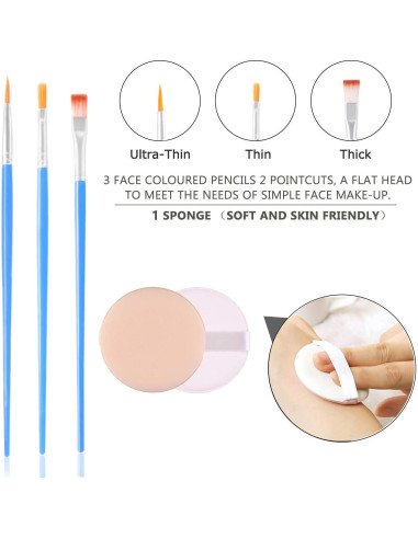 Kit de Plantillas de Pintura Facial Lystin - 128 Diseños Reutilizables