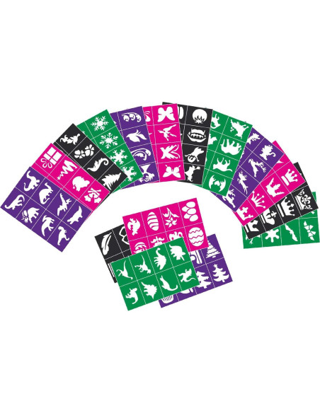 Kit de Plantillas de Pintura Facial Lystin - 128 Diseños Reutilizables