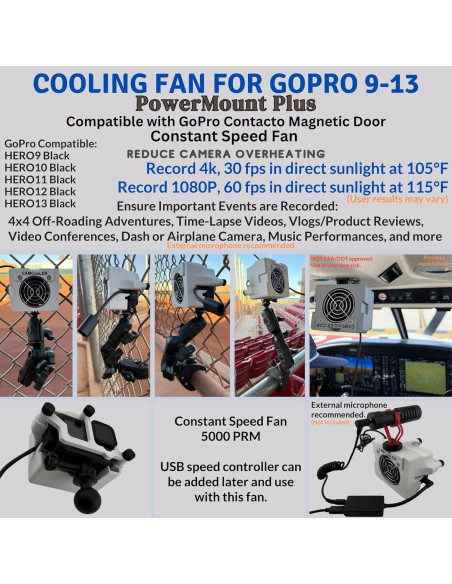 Ventilador de Enfriamiento CAMCooLER 9Thirteen para GoPro HERO
