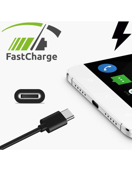 Cable USB-C de Carga Rápida 1m VOLT PLUS TECH - 25W