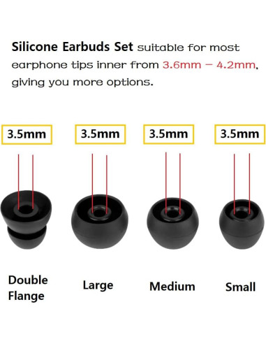 Set de Consejos de Silicona para Auriculares Beats - 8 Pares