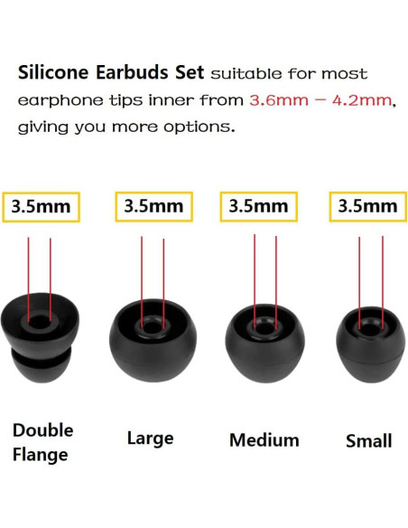 Set de Consejos de Silicona para Auriculares Beats - 8 Pares