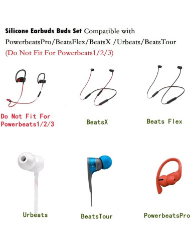 Set de Consejos de Silicona para Auriculares Beats - 8 Pares