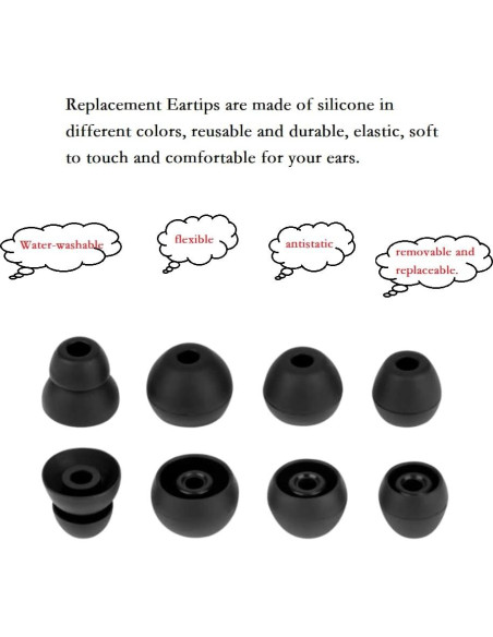 Set de Consejos de Silicona para Auriculares Beats - 8 Pares