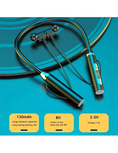 Auriculares Inalámbricos Bluetooth ZJchao IPX5 Banda de Cuello