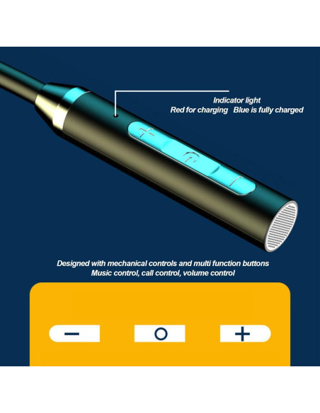 Auriculares Inalámbricos Bluetooth ZJchao IPX5 Banda de Cuello