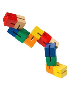 Rompecabezas Flexible de Madera Brainwright 12 Cubos Coloridos
