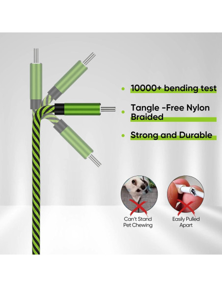 Cable USB C Teyssor 3M 5-Pack Trenzado Carga Rápida 3A