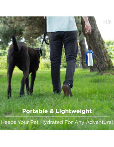 Botella de Agua Portátil Hound2Go 710 ml Acero Inoxidable Azul