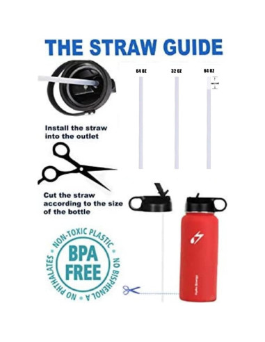 Juego de Popotes Reutilizables Hydro Flask - 6 Pzs 20.32 cm