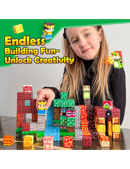 100 Bloques Magnéticos Toyvimo para Construcción Creativa 3+ Años