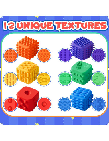 Juguetes Fidget Cube UIIOPJIOM para Niños y Adultos - Silicona