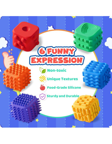 Juguetes Fidget Cube UIIOPJIOM para Niños y Adultos - Silicona
