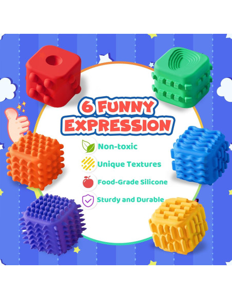 Juguetes Fidget Cube UIIOPJIOM para Niños y Adultos - Silicona