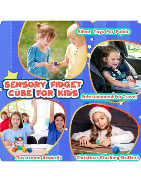 Juguetes Fidget Cube UIIOPJIOM para Niños y Adultos - Silicona