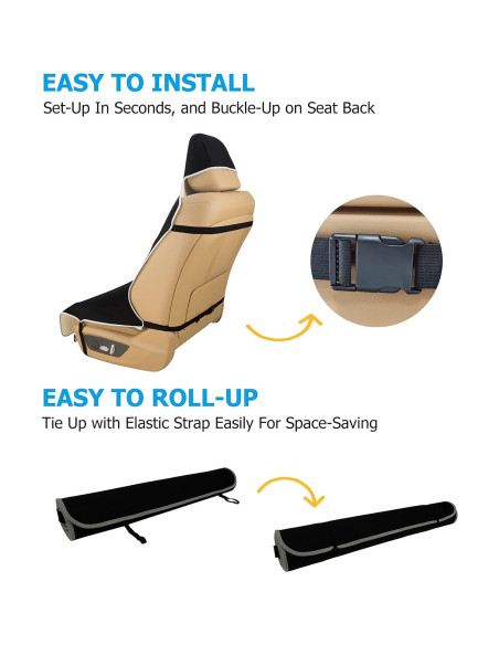 Cubierta de Asiento de Coche COVERNAT Neopreno Negro Resistente