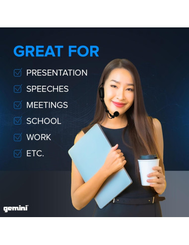 Sistema de Micrófono Inalámbrico Gemini Sound UHF-6200HL - 2 Micrófonos