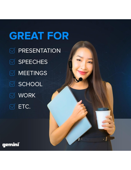 Sistema de Micrófono Inalámbrico Gemini Sound UHF-6200HL - 2 Micrófonos