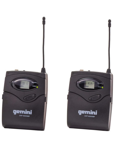 Sistema de Micrófono Inalámbrico Gemini Sound UHF-6200HL - 2 Micrófonos