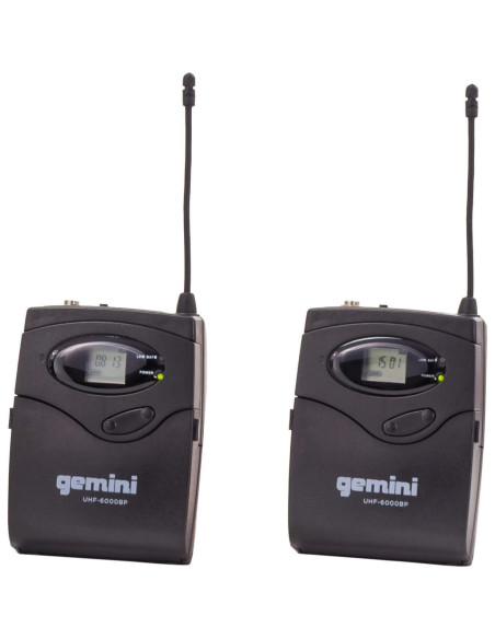 Sistema de Micrófono Inalámbrico Gemini Sound UHF-6200HL - 2 Micrófonos