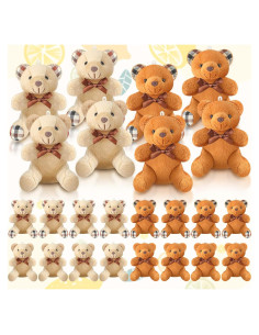 Mini Osos de Peluche HyDren 24 Pcs 10 cm Suaves para Fiesta