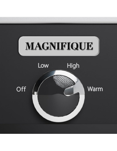 Olla de Cocción Lenta Magnifique 4 Cuartos Negra Ovalada