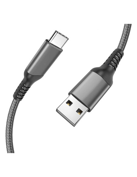 Cable de Carga Rápida USB Tipo C Awnuwuy 10FT Gris