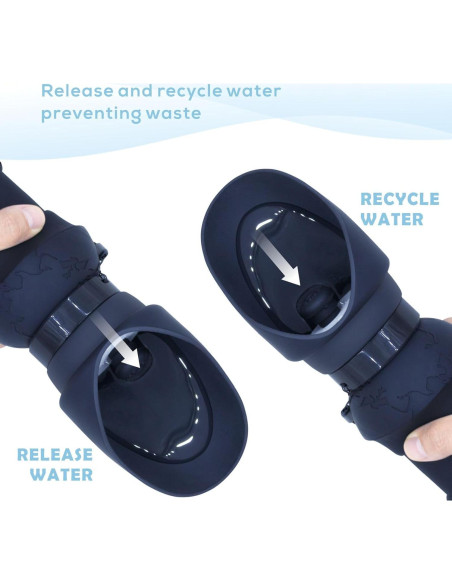 Botella de Agua Plegable para Perros BAOLAI 550ML Negra Botella de Agua Plegable para Perros BAOLAI 550ML Negra