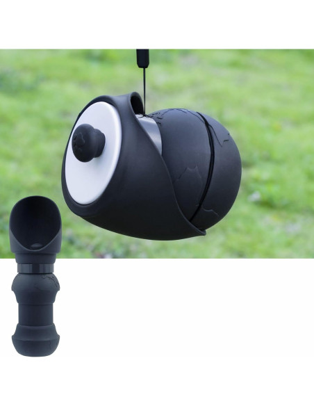 Botella de Agua Plegable para Perros BAOLAI 550ML Negra Botella de Agua Plegable para Perros BAOLAI 550ML Negra