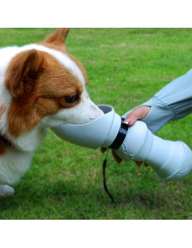 Botella de Agua Plegable para Perros BAOLAI 550ML Negra