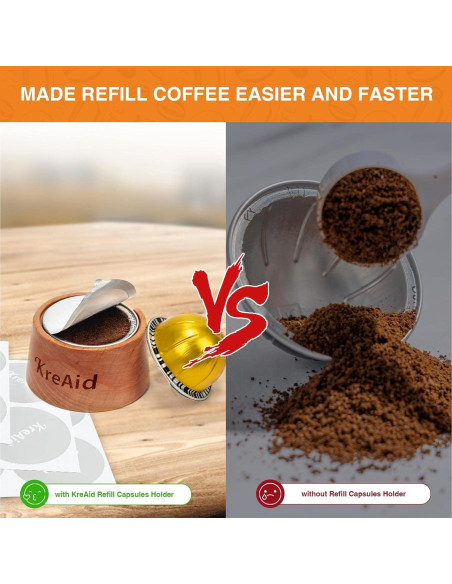 Kit de Cápsulas Reutilizables KreAid para Nespresso Vertuo