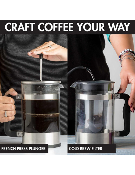 Cafetera 2-en-1 Primula para Café Frío y Prensa Francesa 1.5L