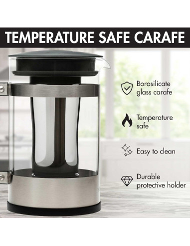 Cafetera 2-en-1 Primula para Café Frío y Prensa Francesa 1.5L