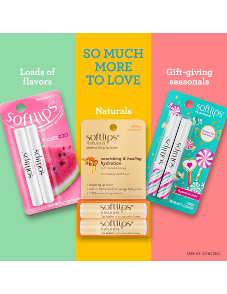 Bálsamo Labial Softlips Vainilla SPF 20 Hidratante Paquete 2