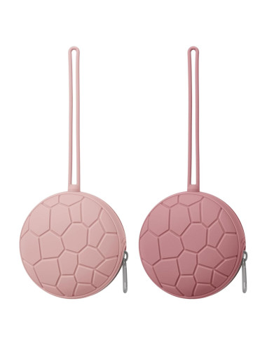 Funda de Chupete de Silicona Nothomme - 2 Paquetes Rosa Claro/Mauve