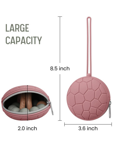 Funda de Chupete de Silicona Nothomme - 2 Paquetes Rosa Claro/Mauve