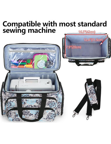 Funda para Máquina de Coser CURMIO Diente de León 43.94x20.51x34.50cm