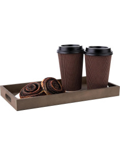 Juego de 5 Bandejas de Madera Oscura Hammont para Servir 2