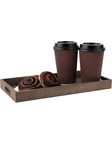 Juego de 5 Bandejas de Madera Oscura Hammont para Servir