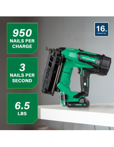 Clavadora Inalámbrica Metabo HPT 18V 16 Ga con Batería 2.0Ah 2