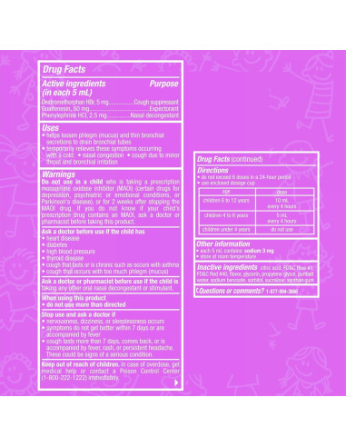 Jarabe para la tos infantil TUKOL 118.3 ml - Sabor uva