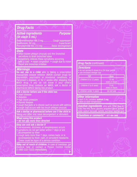 Jarabe para la tos infantil TUKOL 118.3 ml - Sabor uva