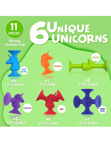 Juguetes de baño Guibola Unicornio 11 Piezas para Niños 3+