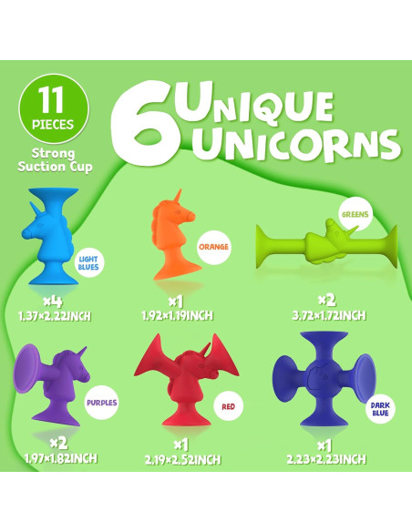 Juguetes de baño Guibola Unicornio 11 Piezas para Niños 3+
