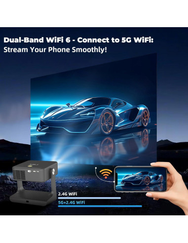 Proyector Portátil XBJ D1 Nativo 1080P 1200 ANSI WiFi Bluetooth