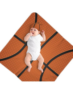 Manta de Envoltura para Bebé Fiephvsa 90x90cm Baloncesto 2