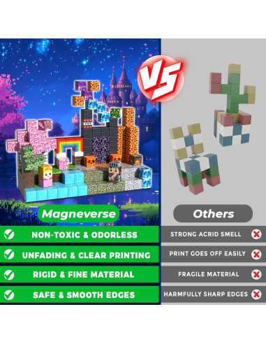 150 Bloques Magnéticos Magneverse 0.8" para Niños 3+