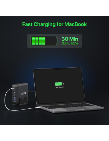 Cargador USB C Múltiple 350W 8 Puertos Rápido Dongguan